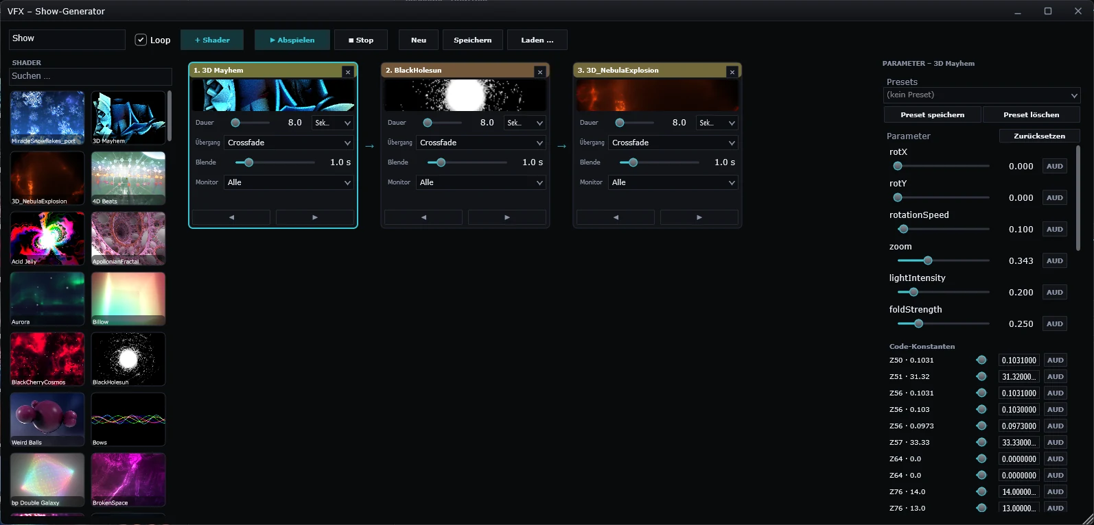 VFX Show-Generator
